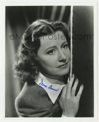 9r873 IRENE DUNNE signed 8x10 REPRO still 1980s head & shoulders close up against wall!