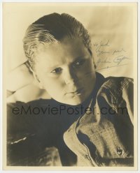 9r402 JACKIE COOPER signed deluxe 8x10 still 1930s portrait of the child star resting head on hand!