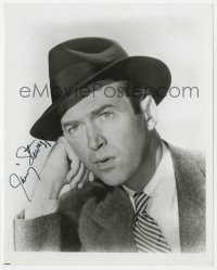 9r880 JAMES STEWART signed 8x10 REPRO still 1980s in suit & tie looking perplexed!