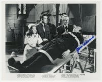 9r883 JANE ADAMS signed 8x10 REPRO still 1980s by Frankenstein & Chaney Jr. in House of Dracula!