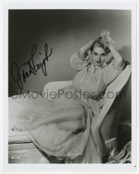 9r892 JANET LEIGH signed 8x10 REPRO still 1980s sexy full-length close up wearing nightgown!