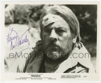 9r438 KEVIN MCCARTHY signed 8.25x10 still 1978 bandaged close up in a scene from Piranha!