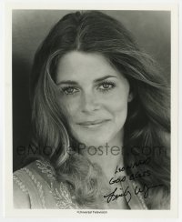 9r446 LINDSAY WAGNER signed TV 8x10 still 1970s head & shoulders portrait of The Bionic Woman!