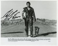 9r472 MEL GIBSON signed 7.5x9.5 still 1982 classic image with Dog from Mad Max 2: The Road Warrior!
