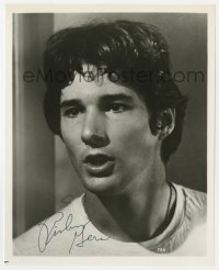 9r958 RICHARD GERE signed 8x10 REPRO still 1980s youthful head & shoulders portrait of the star!