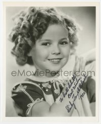 9r976 SHIRLEY TEMPLE signed 8x10 REPRO still 1982 cute head & shoulders portrait of the child star!
