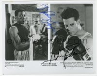 9r547 STREETS OF GOLD signed 8x10 still 1986 by BOTH Wesley Snipes AND Adrian Pasdar!