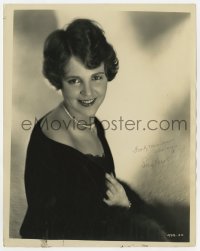 9r548 SUE CAROL signed 8x10.25 still 1930s great seated portrait wearing diamond necklace at RKO!