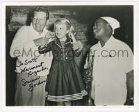 9r981 SUSAN GORDON signed 8x10 REPRO still 1980s w/Danny Kaye & Louis Armstrong in The Five Pennies!