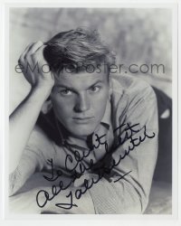 9r984 TAB HUNTER signed 8x10 REPRO still 1980s great close portrait of the handsome star!