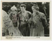 9r558 THOUSAND & ONE NIGHTS signed 8x10.25 still R1963 by BOTH Cornel Wilde AND Phil Silvers!
