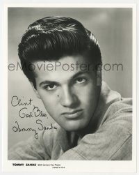9r629 TOMMY SANDS signed 8x10 publicity still 1990s head & shoulders portrait at 20th Century-Fox!