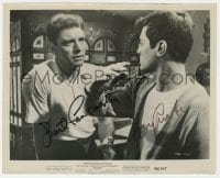 9r562 TRAPEZE signed 8x10 still 1956 by BOTH Burt Lancaster AND Tony Curtis!