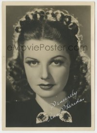 9r585 ANN SHERIDAN signed 5x7 fan photo 1940s head & shoulders portrait of the beautiful actress!