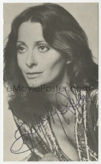 9r648 ELIZABETH ASHLEY signed 3x5 publicity photo 1980s head & shoulders c/u of the sexy actress!