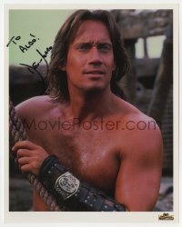 9r594 KEVIN SORBO signed 8x10 promo photo 2000s barechested close up as TV's Hercules!