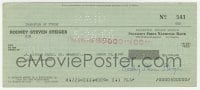 9r114 ROD STEIGER signed 4x9 canceled check 1966 he transferred $5,000 to his agency's account!