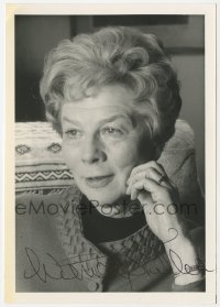 9r662 WENDY HILLER signed 5x7 publicity photo 1980s head & shoulders portrait later in her career!