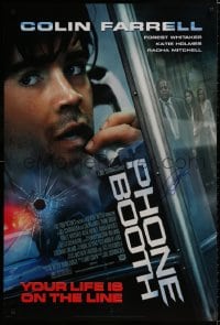 9r067 PHONE BOOTH signed style A DS 1sh 2003 by Colin Farrell, directed by Joel Schumacher!