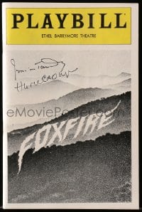 9r151 FOXFIRE signed playbill 1982 by BOTH Jessica Tandy AND Hume Cronyn!