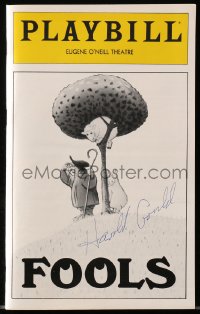 9r153 HAROLD GOULD signed playbill 1981 when he was in Fools on Broadway!