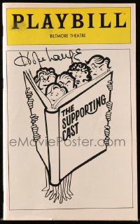 9r155 HOPE LANGE signed playbill 1981 when she was in The Supporting Cast on Broadway!