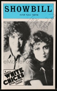 9r170 SUSAN SARANDON signed playbill 1980 A Coupla White Chicks Sitting Around Talking on Broadway!