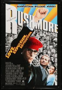 9r068 RUSHMORE signed DS 1sh 1998 by director/writer Wes Anderson, great image of Jason Schwartzman!