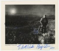 9r134 GEORGE O'BRIEN signed 8x9 cut book page 1979 in a cool scene from Sunrise!