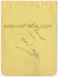 9r256 RICHARD ARLEN/DEAN JAGGER signed 5x6 album page 1940s it can be framed with a repro!