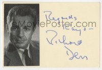 9r130 RICHARD DERR signed 3x5 index card 1940s it can be framed & displayed with a repro still!