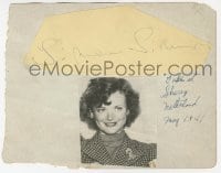 9r267 SIMONE SIMON signed 5x6 cut album page 1941 it can be framed & displayed with a repro still!