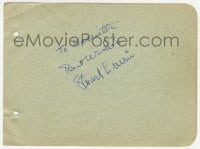 9r268 STU ERWIN/BENNY BAKER signed 5x6 album page 1940s it can be framed with a repro!
