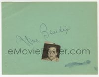 9r270 WILLIAM BENDIX/JIMMY DORSEY signed 5x6 album page 1940s it can be displayed with a repro!