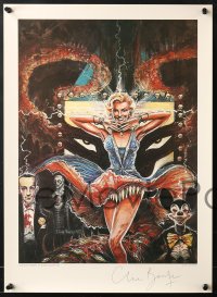 9r049 CLIVE BARKER group of 5 signed 15x20 art prints 1988 from the Books of Blood, cool creepy art!