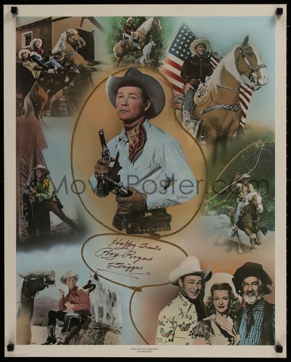 9r075 ROY ROGERS signed #20/1600 24x30 commercial poster 1977 he signed ...