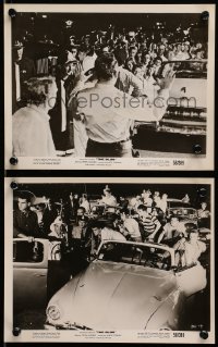 9s923 BLOB 2 8x10 stills 1958 sci-fi horror, great images of firefighters calming crowds in cars!