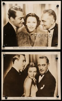9s928 BULLDOG DRUMMOND COMES BACK 2 8x10 stills 1937 Barrymore, John Howard as Drummond, Campbell!