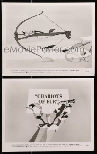 9s929 CHARIOTS OF FUR 2 8x10 stills 1994 Chuck Jones' Wile E. Coyote and the Roadrunner!