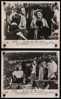 9s975 SECRET OF THE INCAS 2 English FOH LCs R1960s great images of Charlton Heston in South America!