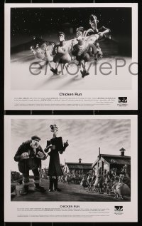 9s773 CHICKEN RUN 4 8x10 stills 2000 Peter Lord & Nick Park claymation, poultry in motion!