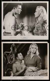 9s855 CORNEL WILDE 3 8x10 stills 1950s-1970s great images of with wife and actress Jean Wallace!