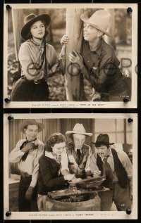 9s871 HOOT GIBSON 3 8x10 stills 1920s-1930s great cowboy western images of the star, Joan Barclay!