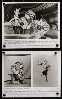 9s411 JETSONS THE MOVIE 10 8x10 stills 1990 candid of Joseph Hanna & William Barbera, sci-fi cartoon!