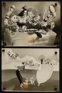 9s887 MELODY TIME 3 from 7x9.25 to 7.25x9.75 stills 1948 Donald Duck, Jose Carioca, Johnny Appleseed