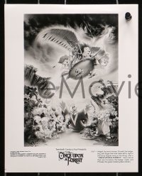 9s459 ONCE UPON A FOREST 9 8x10 stills 1993 great cartoon images of forest animals!
