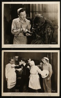 9s829 SPOOK BUSTERS 4 8x10 stills 1946 Bowery Boys, Leo Gorcey, Huntz Hall & wacky fake ape!