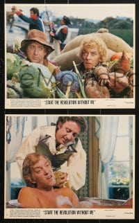 9s088 START THE REVOLUTION WITHOUT ME 8 8x10 mini LCs R1977 Gene Wilder, Donald Sutherland!