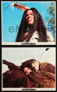 9s096 WINTERHAWK 8 8x10 mini LCs 1975 Leif Erickson, Charles B. Pierce Native American Indian western