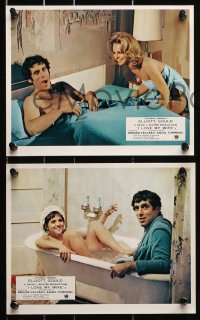 9s046 I LOVE MY WIFE 8 color English FOH LCs 1971 Elliott Gould, Angel Tompkins!